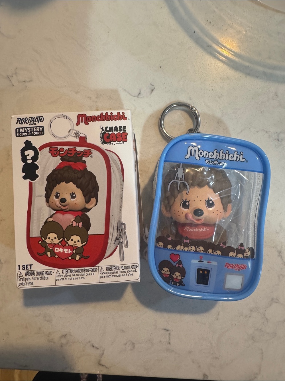 Monchhichi Mini Claw Machine Keychain - Blue